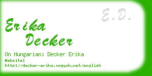 erika decker business card